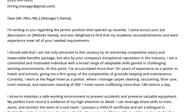 Janitor Cover Letter Sample Resume Genius throughout proportions 800 X 1132