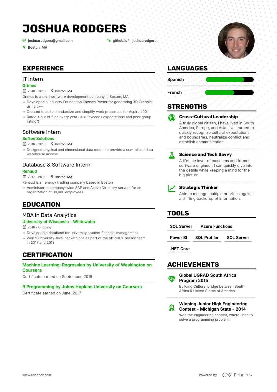 Job Winning Computer Science Resume Examples Samples Tips Enhancv inside dimensions 940 X 1330