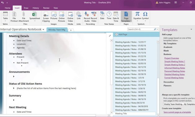 John Higgins On Onenote Getting The Most From Templates regarding sizing 1280 X 720