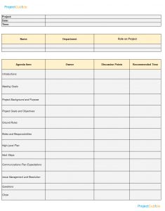 Kickoff Meeting Agenda Template For Successful Projects pertaining to sizing 864 X 1104