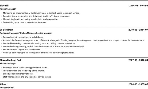 Kitchen Manager Resume Samples And Templates Visualcv regarding measurements 800 X 1128