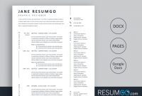 Klotho Simple And Creative Resume Template Resumgo for dimensions 1024 X 768