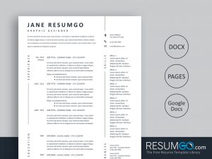 Klotho Simple And Creative Resume Template Resumgo for dimensions 1024 X 768