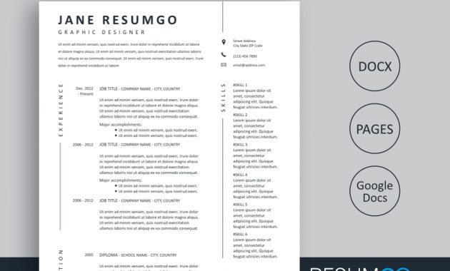Klotho Simple And Creative Resume Template Resumgo for dimensions 1024 X 768