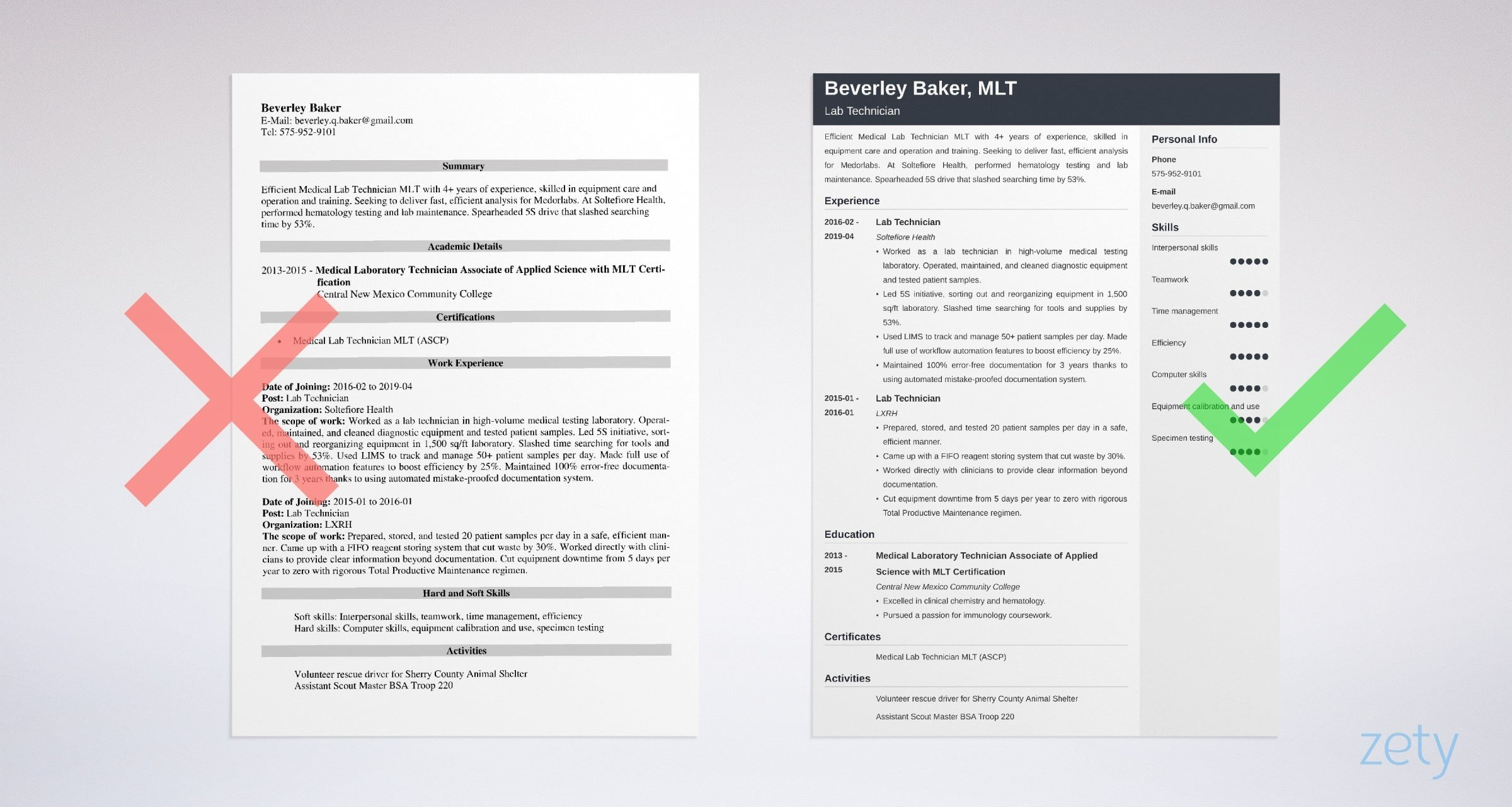 Lab Technician Resume Sample With Skills Job Description throughout measurements 2400 X 1280