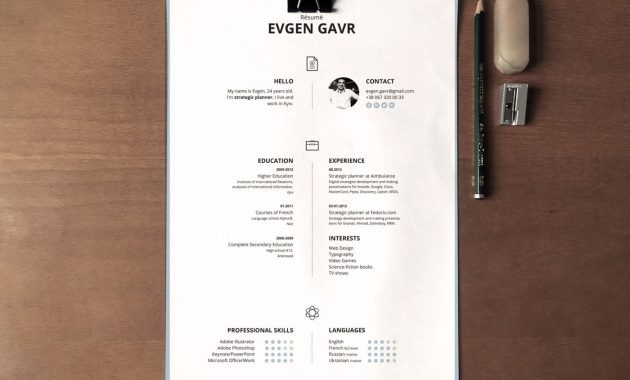 Laconique Resume Template On Behance More At intended for dimensions 1400 X 1050