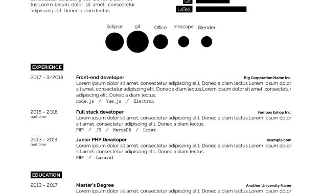 Latex Templates Curricula Vitaersums with proportions 1653 X 2338