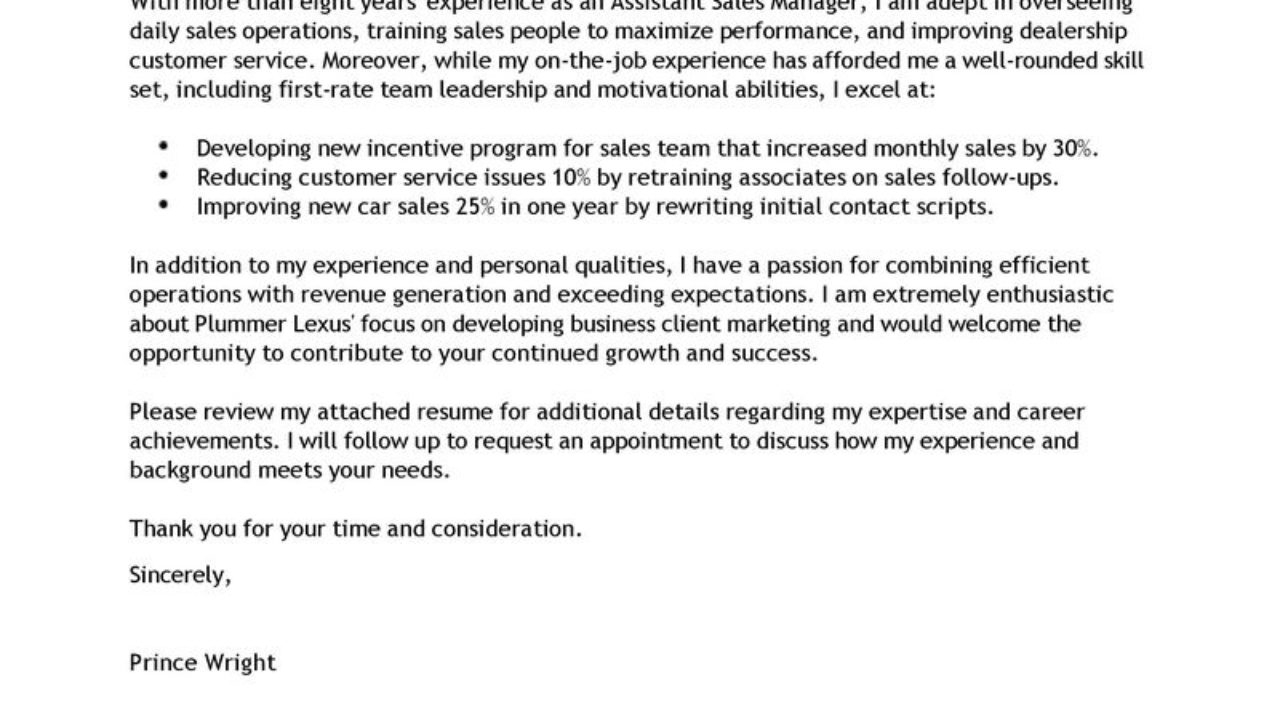 Leading Automotive Cover Letter Examples Resources for sizing 1280 X 720
