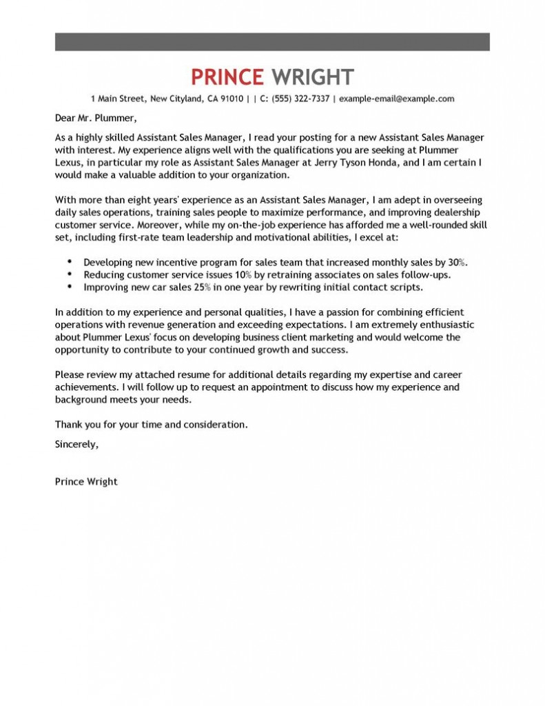 Leading Automotive Cover Letter Examples Resources with regard to measurements 791 X 1024