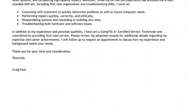 Leading Professional Computer Repair Technician Cover Letter for proportions 791 X 1024