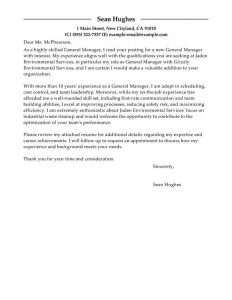 Leading Professional General Manager Cover Letter Examples with sizing 800 X 1035