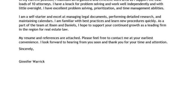 Leading Professional Legal Secretary Cover Letter Examples in proportions 800 X 1035