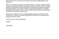 Leading Professional Personal Trainer Cover Letter Examples intended for dimensions 800 X 1035