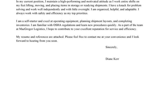 Leading Professional Picker And Packer Cover Letter Examples in size 800 X 1035