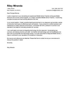 Leading Professional Summer Teacher Cover Letter Examples with regard to dimensions 800 X 1035