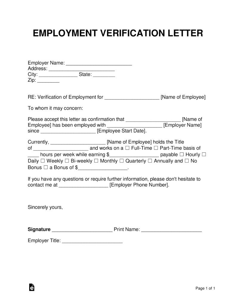 Letter Confirming Employment Free Letter Template Word inside measurements 791 X 1024