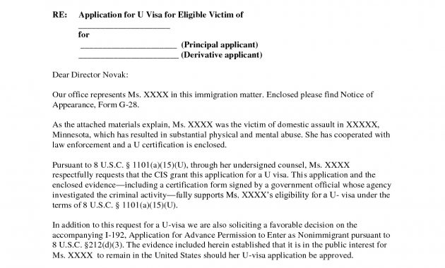 Letter Example Of Waiver Letter For Immigration Sample in measurements 1275 X 1650