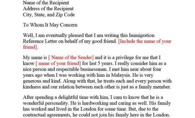 Letter For Recommendation For Immigration Awesome 36 Free throughout sizing 900 X 1165