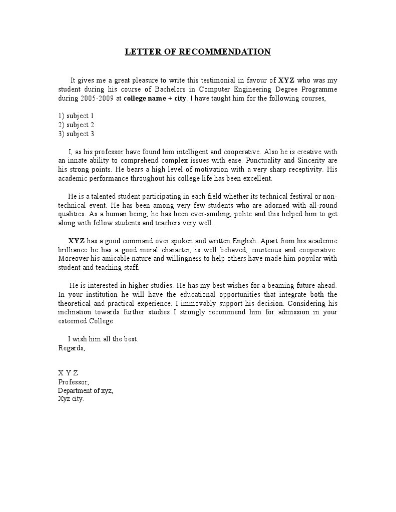 Letter Of Recommendation 1 Docsharetips pertaining to proportions 791 X 1023