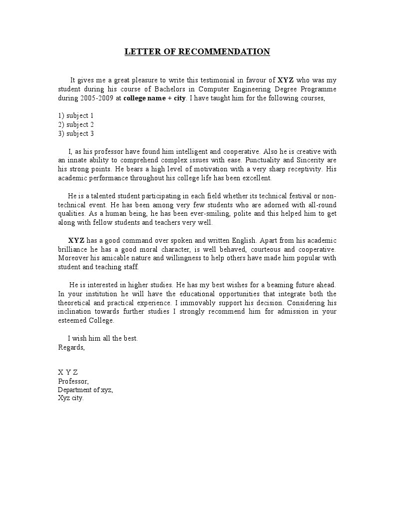Letter Of Recommendation 1 Docsharetips with size 791 X 1023
