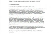 Letter Of Recommendation Advanced Cooling Advanced pertaining to sizing 790 X 1024