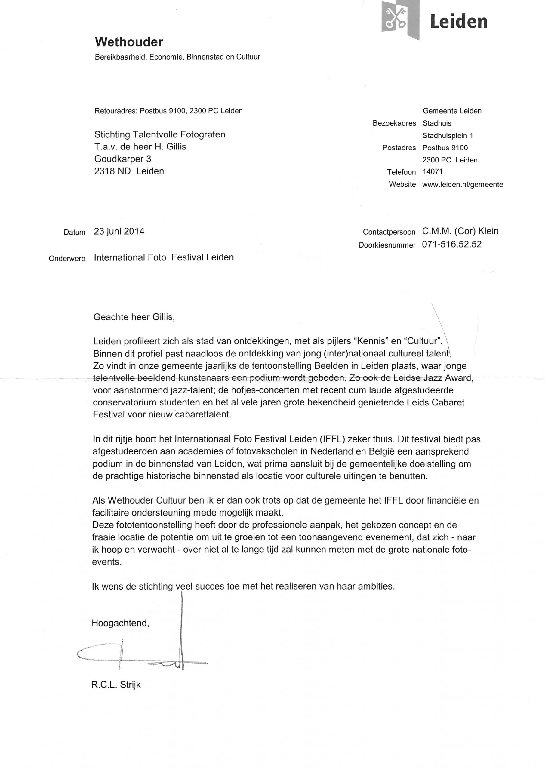 Letter Of Recommendation Councillor Strijk inside measurements 2480 X 3504