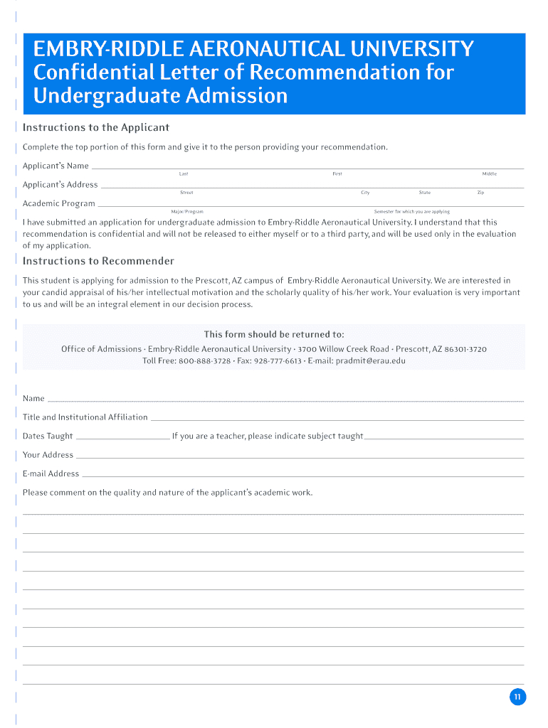 Letter Of Recommendation Embry Riddle Debandje for size 770 X 1024