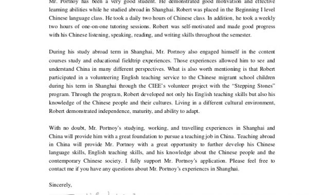 Letter Of Recommendation Exchange Student Kenom with regard to dimensions 768 X 1087