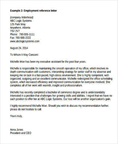 Letter Of Recommendation For A Job From Previous Employer Enom for dimensions 390 X 475