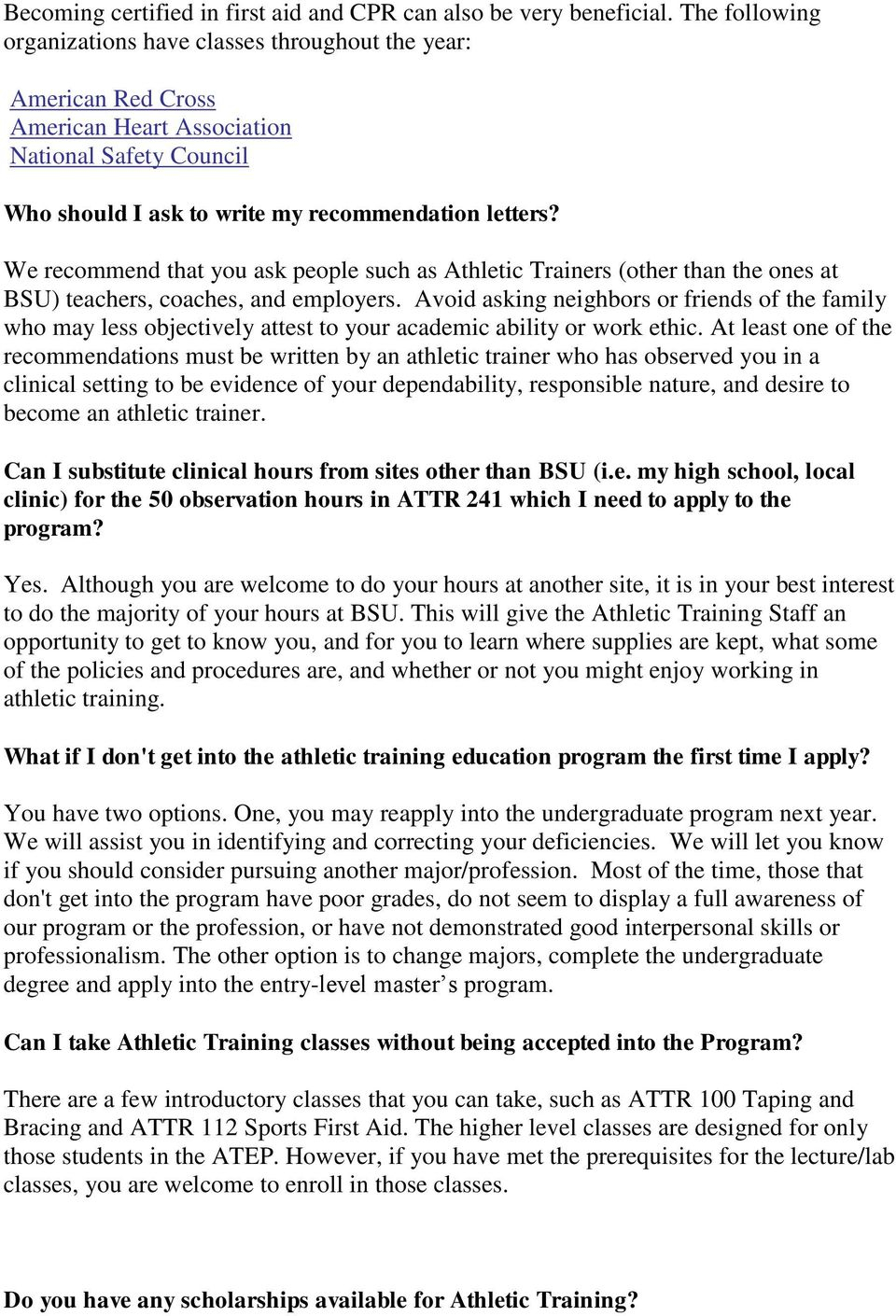 Letter Of Recommendation For Athletic Training Program with regard to dimensions 960 X 1410