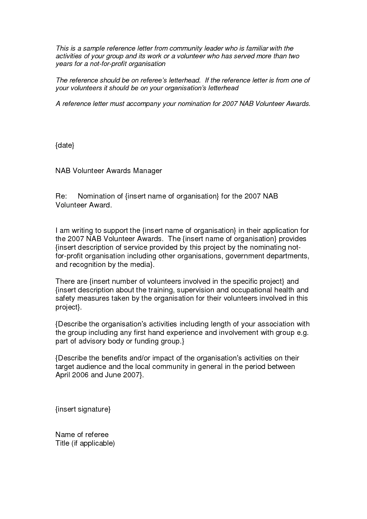 Letter Of Recommendation For Award Caflei with measurements 1241 X 1754