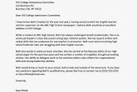 Letter Of Recommendation For College Application Enom intended for size 1000 X 1000