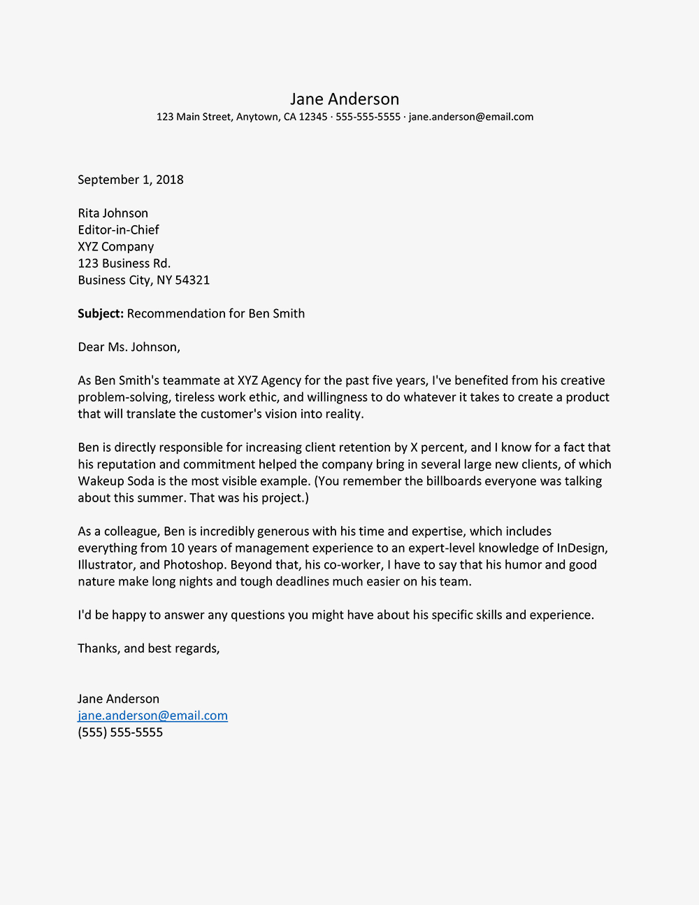 Letter Of Recommendation For Coworker Example Debandje within proportions 1000 X 1294
