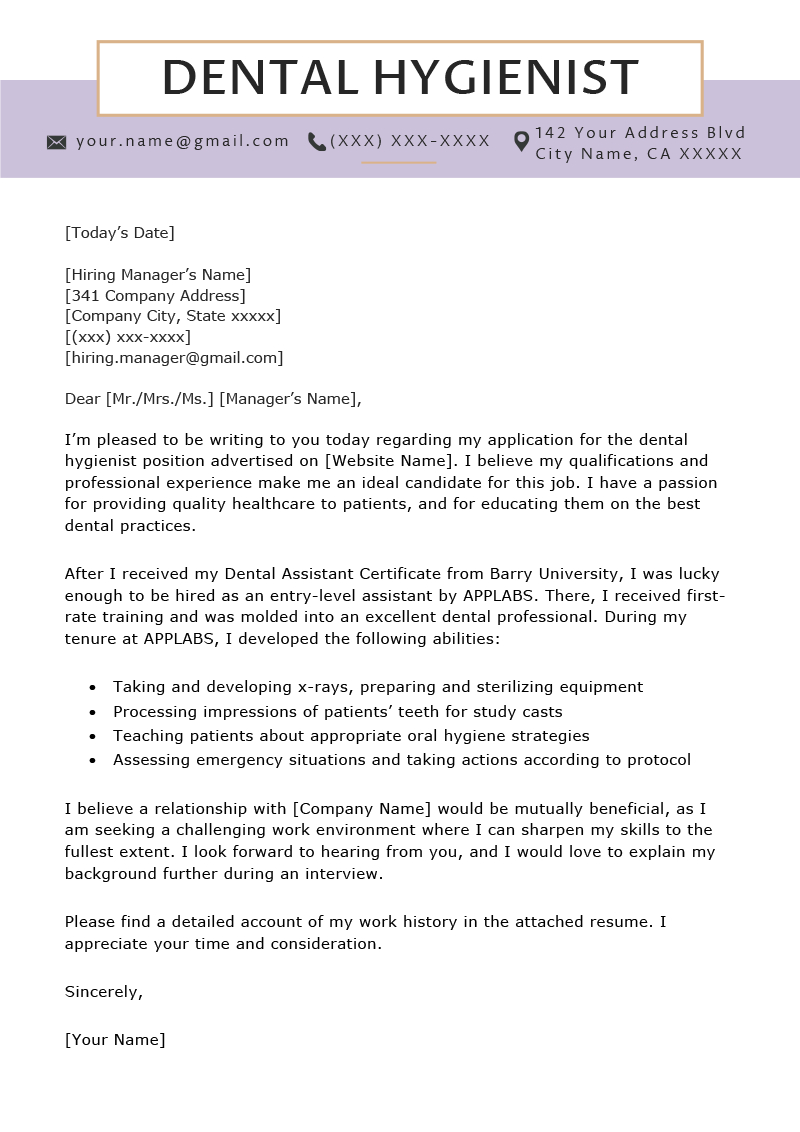 Letter Of Recommendation For Dental Hygienist Enom with measurements 800 X 1132