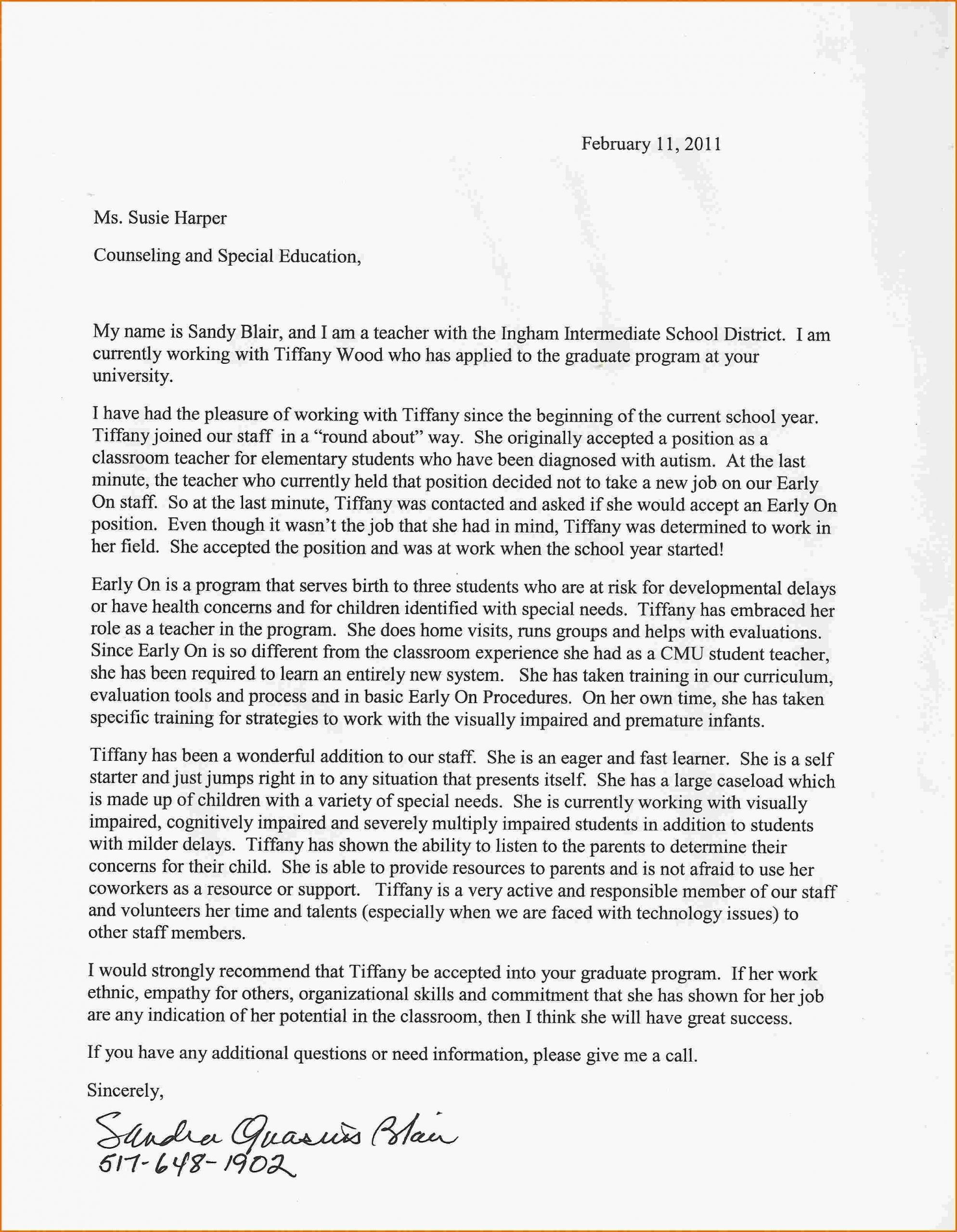 Letter Of Recommendation For Doctoral Program In Education for sizing 2504 X 3224