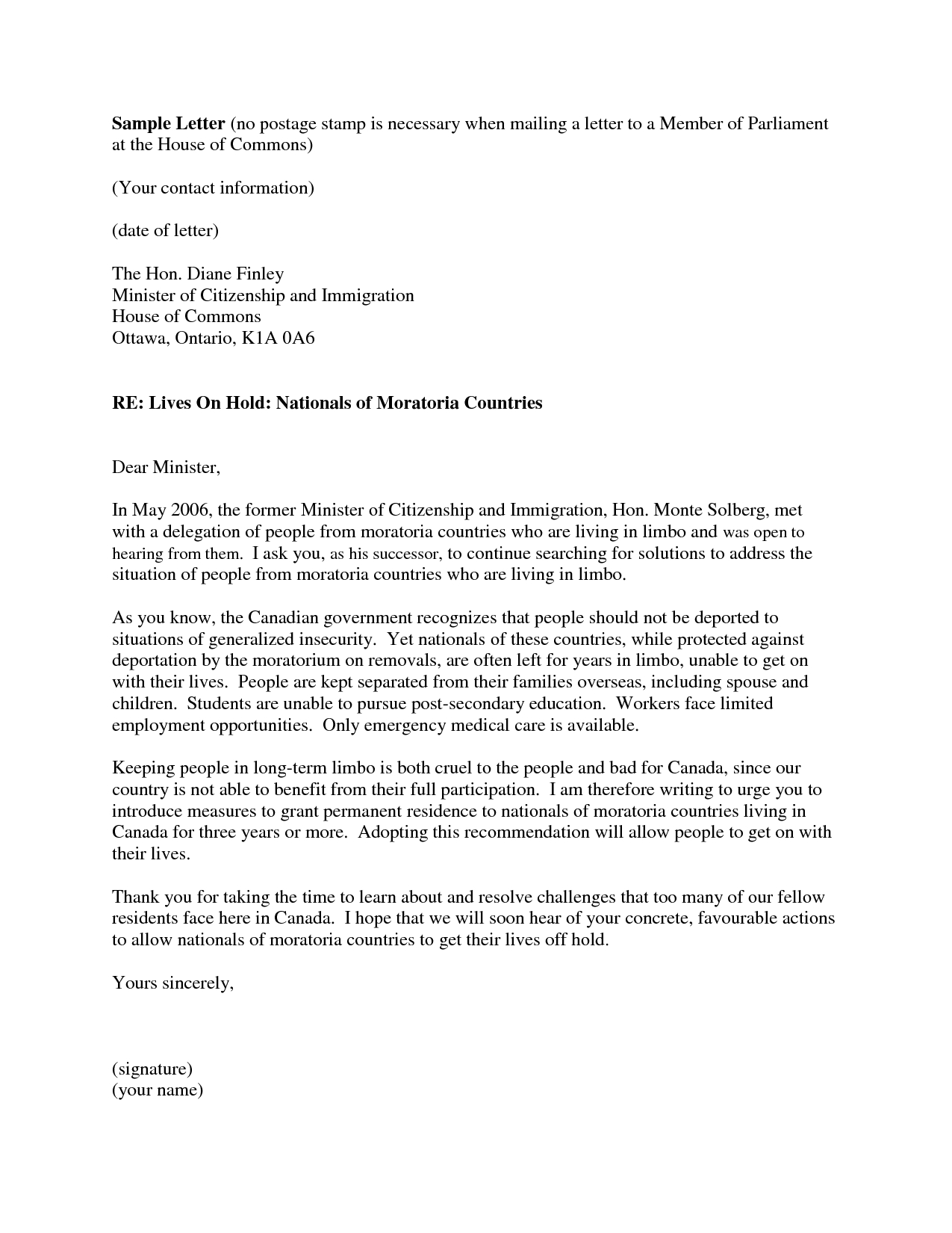 Letter Of Recommendation For Immigration Templates Free throughout sizing 1275 X 1650