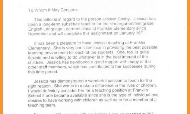 Letter Of Recommendation For Kindergarten Teacher Debandje pertaining to size 825 X 1060