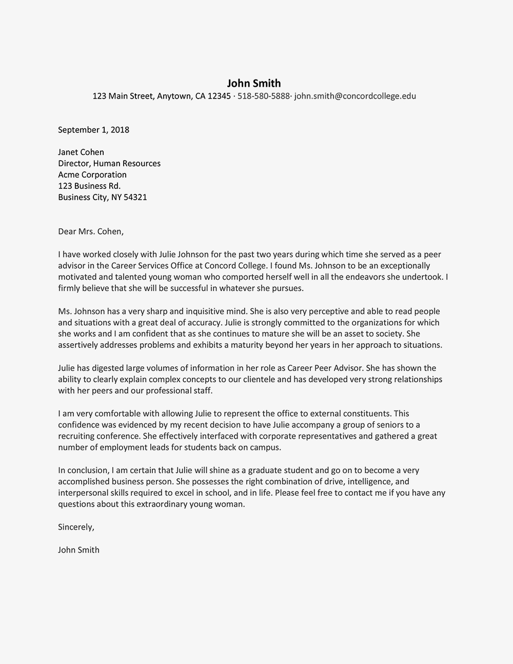 Letter Of Recommendation For Mba Enom regarding sizing 1000 X 1294