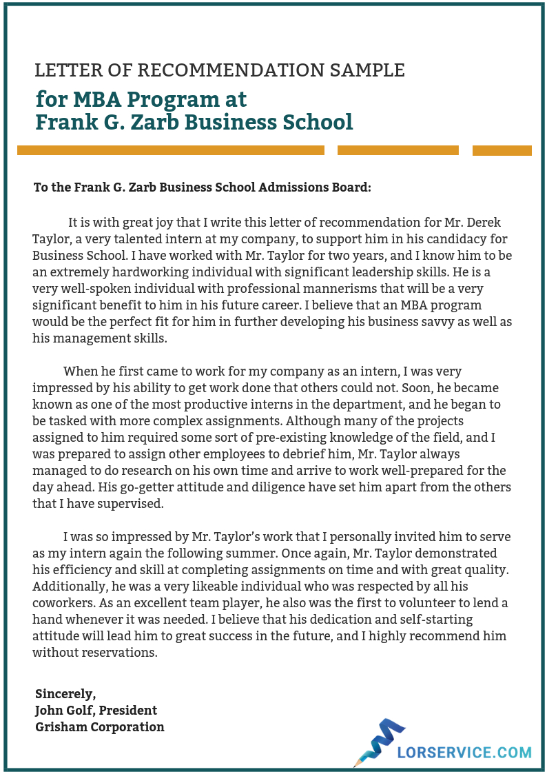 Letter Of Recommendation For Mba Program Sample in size 794 X 1123