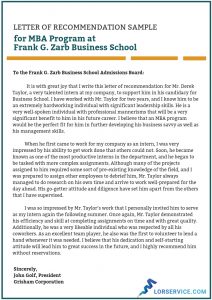 Letter Of Recommendation For Mba Program Sample regarding size 794 X 1123