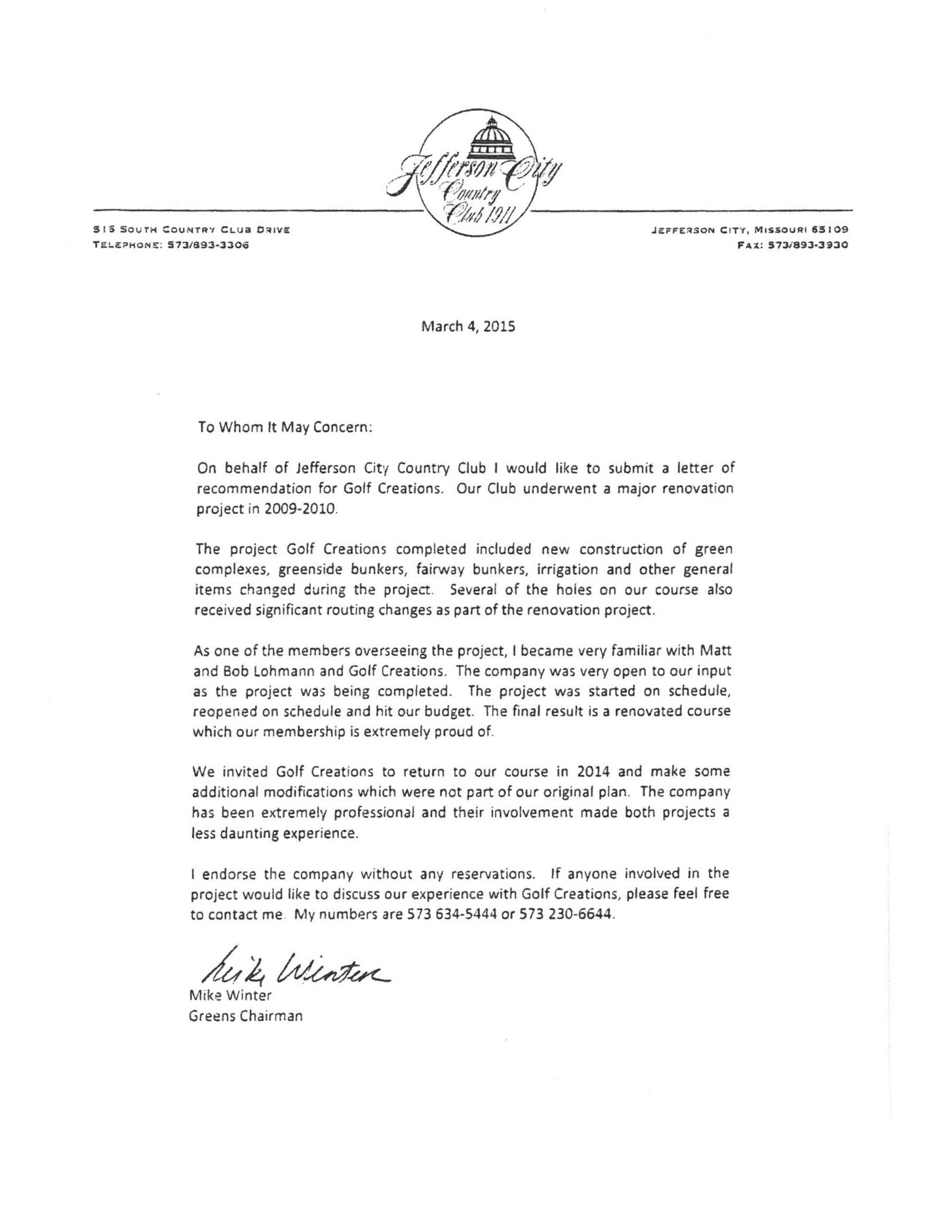 Letter Of Recommendation For Membership To Country Club for size 2478 X 3207