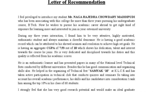 Letter Of Recommendation For Ms In Mechanical Engineering intended for measurements 768 X 1024