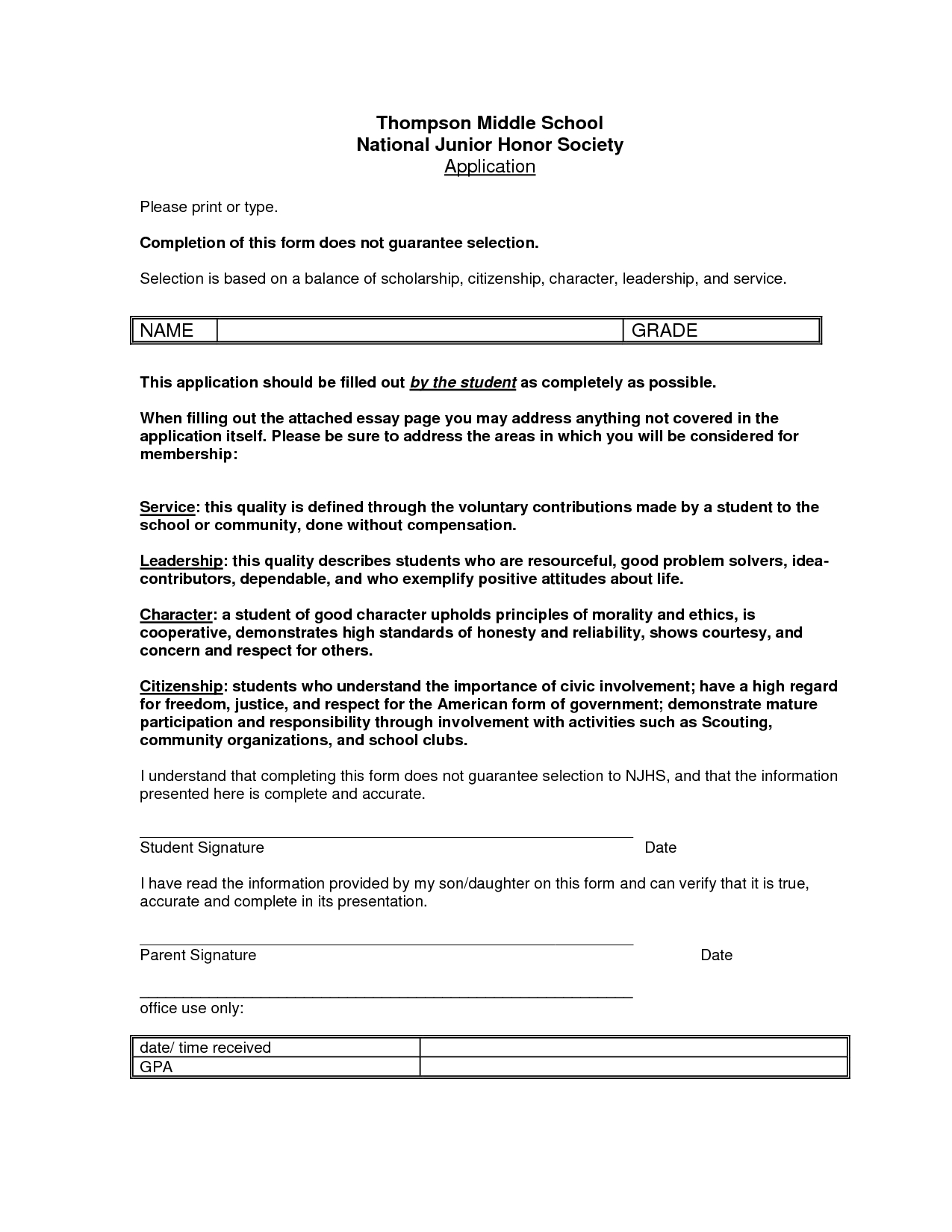 Letter Of Recommendation For Njhs Student Enom intended for measurements 1275 X 1650