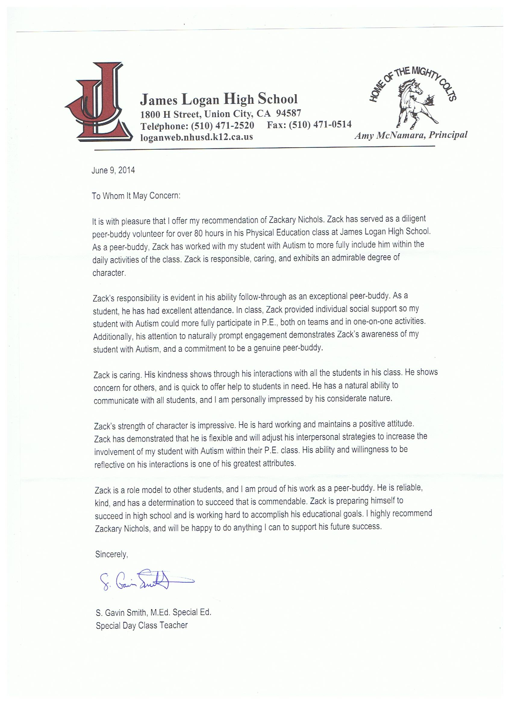 Letter Of Recommendation For Physical Education Teacher Enom regarding dimensions 1700 X 2338