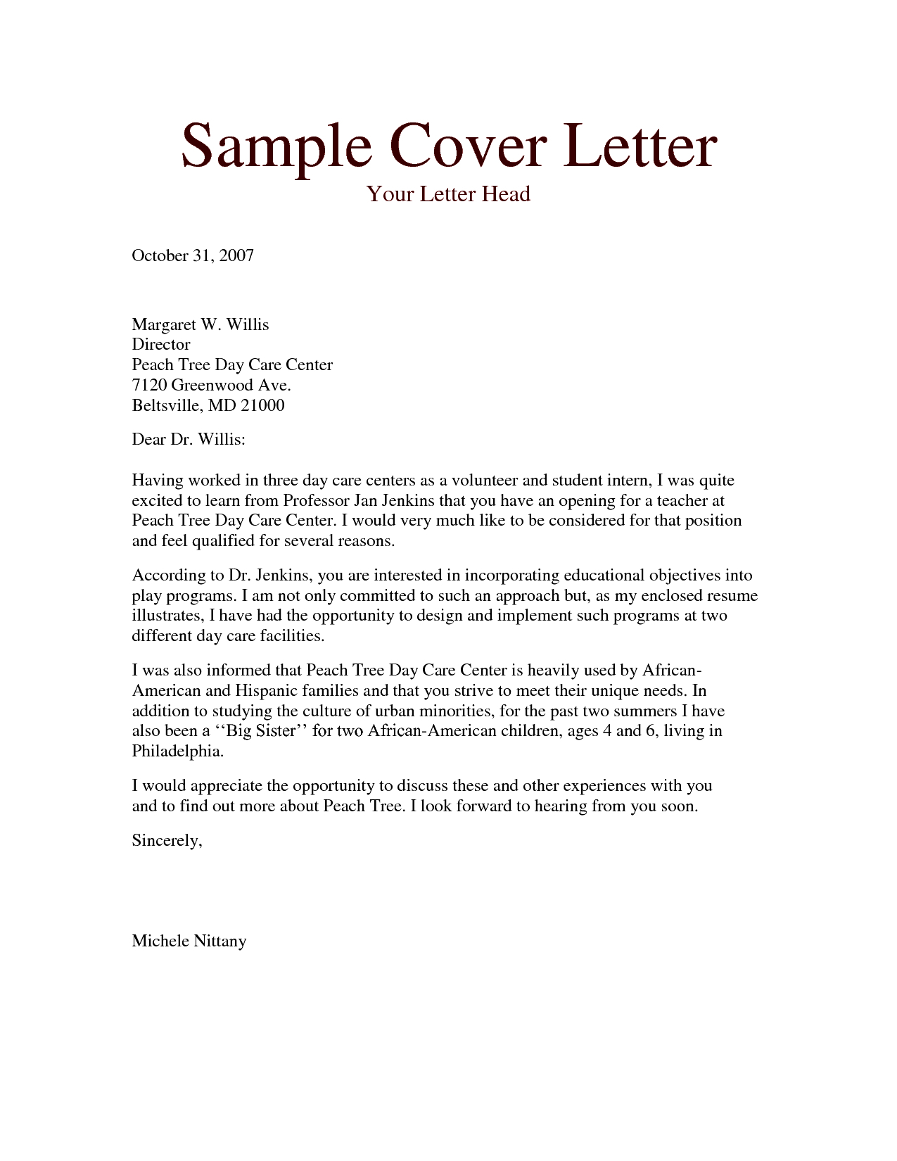 Letter Of Recommendation For Preschool Teacher Assistant for dimensions 1275 X 1650