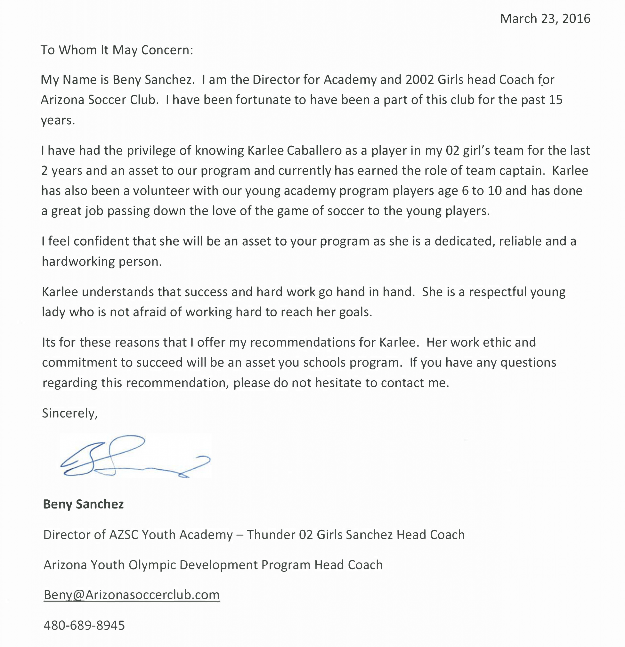 Letter Of Recommendation For Soccer Player Panera with regard to dimensions 2550 X 2640