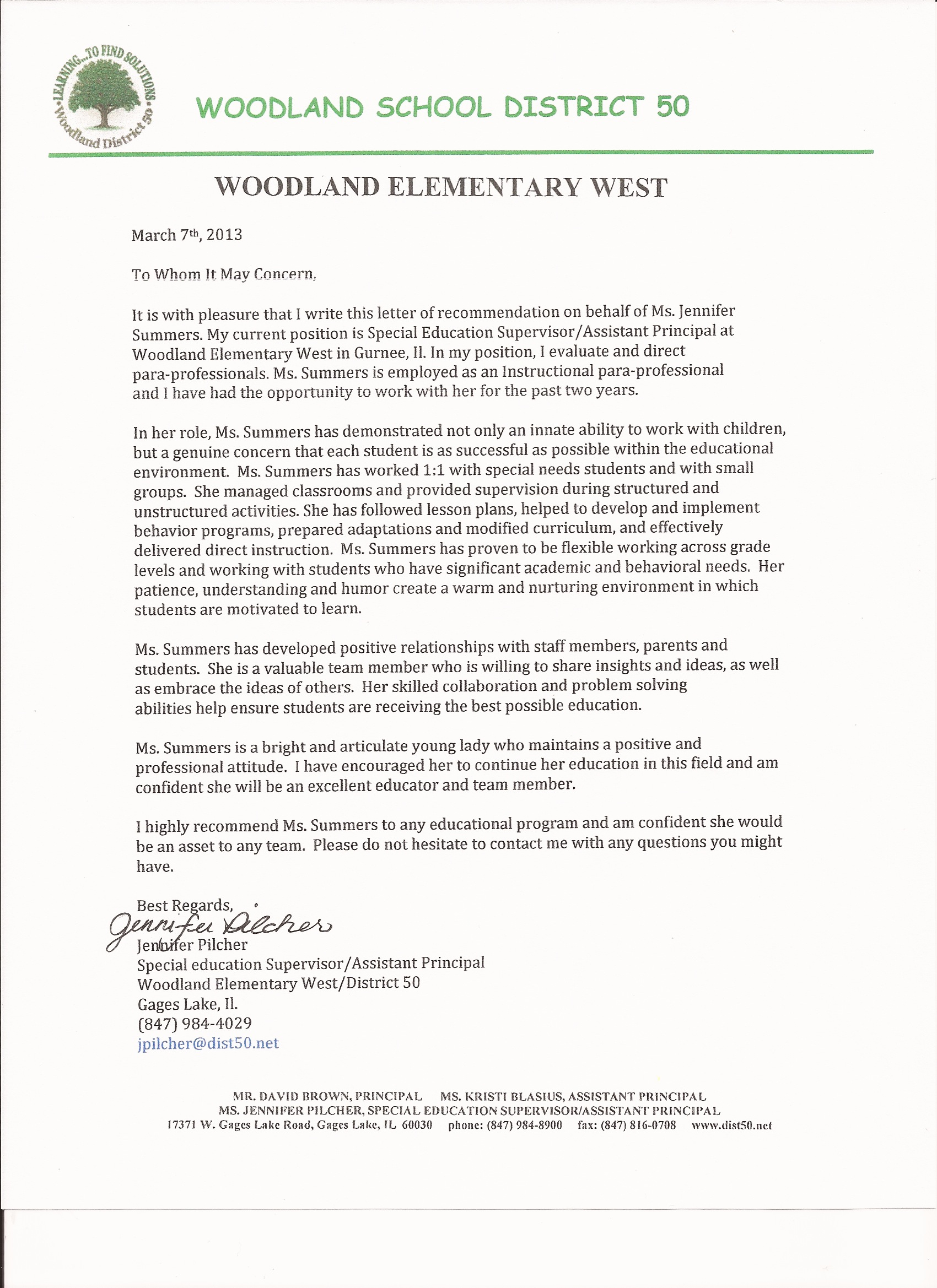 Letter Of Recommendation For Special Education Teacher in dimensions 1700 X 2338