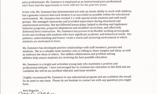 Letter Of Recommendation For Special Education Teacher in proportions 1700 X 2338