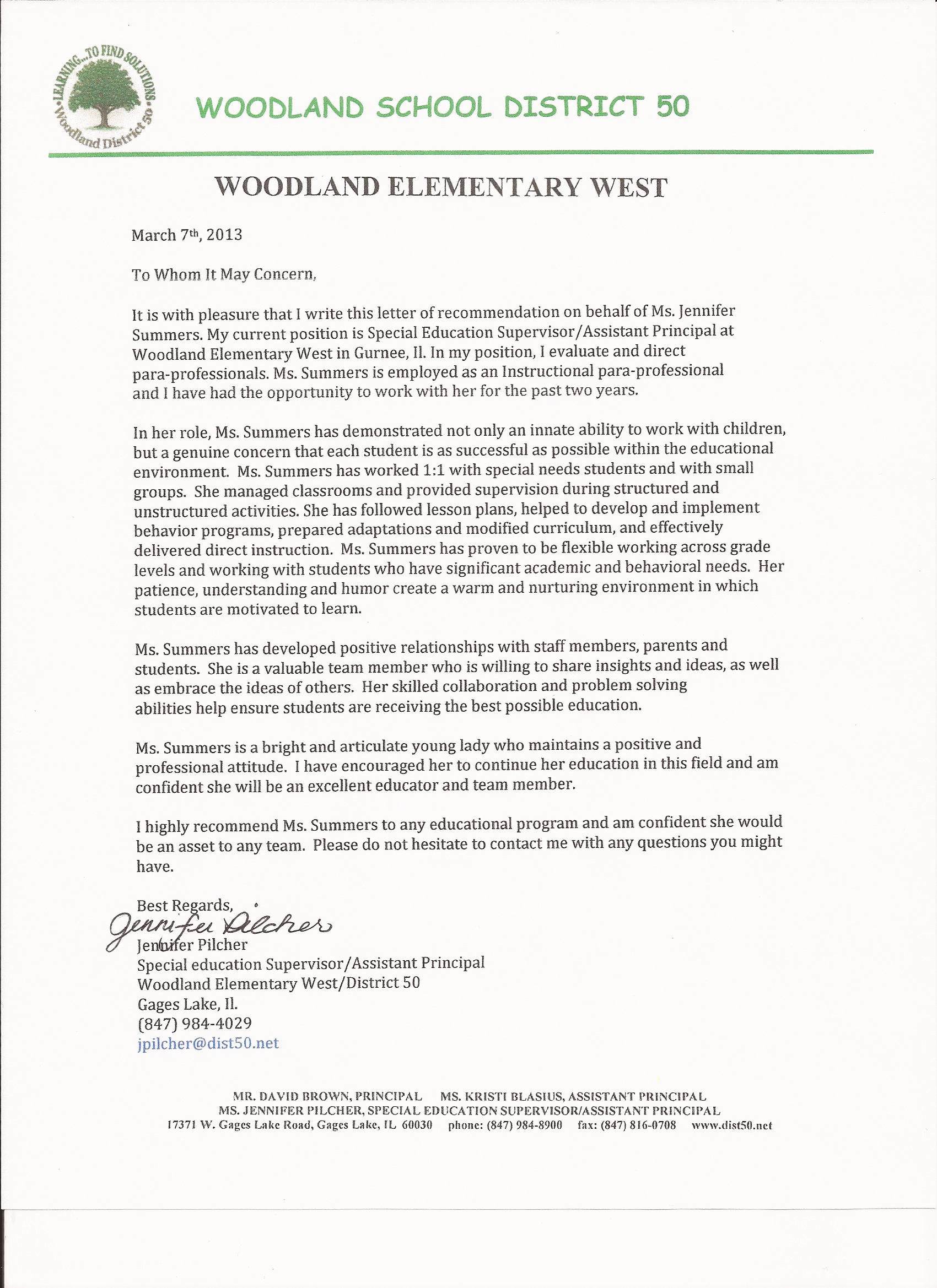 Letter Of Recommendation For Special Education Teacher in proportions 1700 X 2338