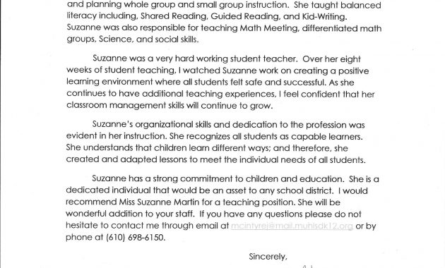 Letter Of Recommendation For Special Education Teacher with size 1700 X 2338